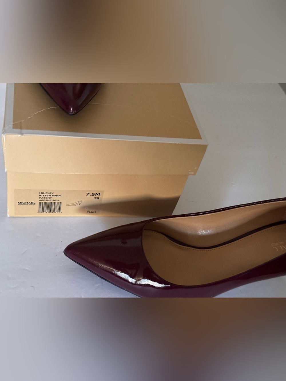 Michael Kors Women's Burgundy Patent Heels - Picture 5 of 8